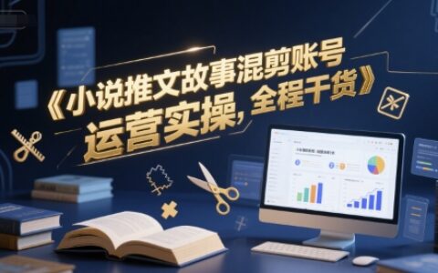 小說(shuō)推文故事混剪賬號(hào)運(yùn)營(yíng)實(shí)操，全程干貨