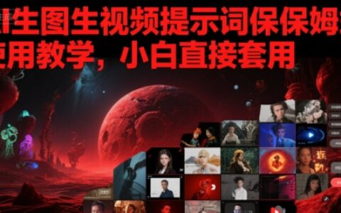 AI生圖生視頻提示詞保姆式使用教學(xué)，小白直接套用