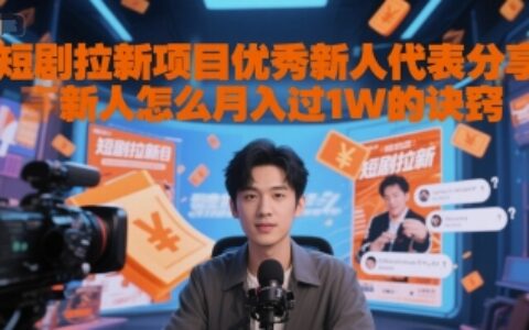 短劇拉新項目優秀新人代表分享新人怎么月入過1W的訣竅