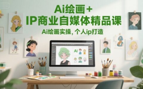 Ai繪畫+IP商業(yè)自媒體精品課，Ai繪畫實(shí)操，個人ip打造