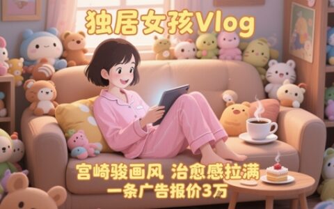 單個賬號漲粉71W！用AI制作獨居女孩Vlog，宮崎駿畫風，治愈感拉滿，一條廣告報價3W