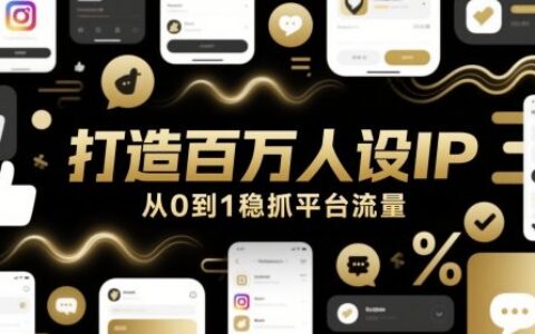 打造百萬人設IP，從0到1穩抓平臺流量
