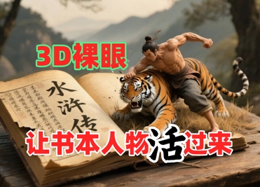 書本人物裸眼3D視頻,新的玩法,流量超猛,保姆級教程