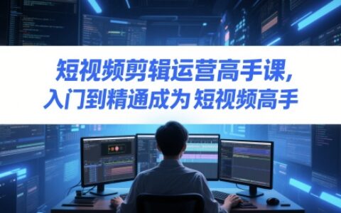 短視頻剪輯運營高手課，入門到精通成為短視頻高手