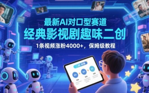 最新AI對口型賽道，經(jīng)典影視劇趣味二創(chuàng)，1條視頻漲粉4000+，保姆級教程