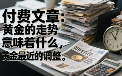 付費文章：黃金的走勢意味著什么，如何看待黃金最近的調整