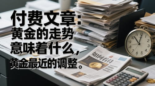 付費文章:黃金的走勢意味著什么,如何看待黃金最近的調整