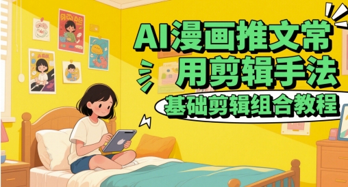AI漫畫推文常用剪輯手法，基礎剪輯組合教程
