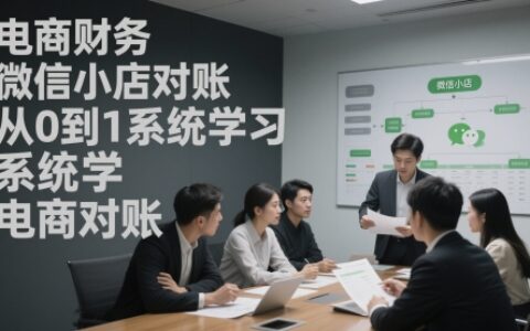 電商財務微信小店對賬，從0到1系統學習電商對賬