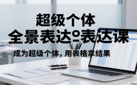 超級個體全景表達課，成為超級個體，用表格拿結(jié)果