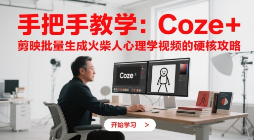 手把手教學：Coze + 剪映批量生成火柴人心理學視頻的硬核攻略