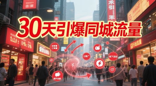 30天引爆同城流量：團購篇 認知篇 流量篇 來客篇 達人篇 老板人設IP篇 投流篇