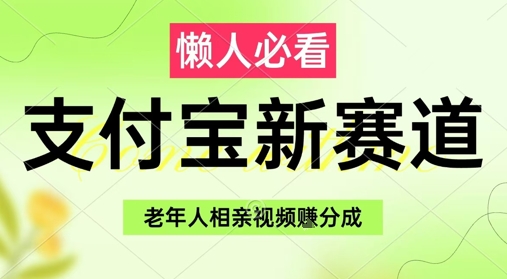 支付寶新賽道,利用老年人相親視頻,掙分成收益,輕松月入過W,操作簡單