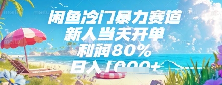 閑魚冷門暴力賽道，新人當天開單，利潤80%，日入幾張，長期可做【揭秘】