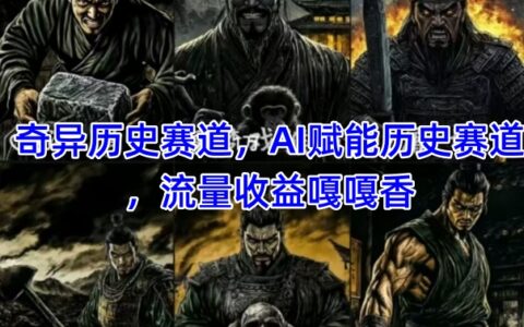 抖音奇異歷史賽道，AI賦能歷史賽道，流量收益嘎嘎香，狂擼伙伴計劃