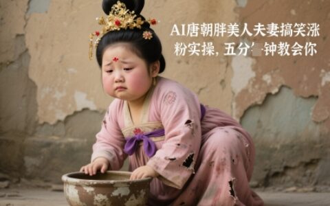 AI唐朝胖美人夫妻搞笑漲粉實操，五分鐘教會你