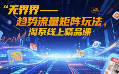 無界-趨勢流量矩陣玩法，淘系線上精品課