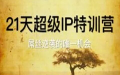 21天超級(jí)IP特訓(xùn)營(yíng)，屌絲逆襲的唯一機(jī)會(huì)