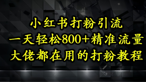 小紅書(shū)打粉引流，一天輕松500+精準(zhǔn)流量，大佬都在用的打粉教程