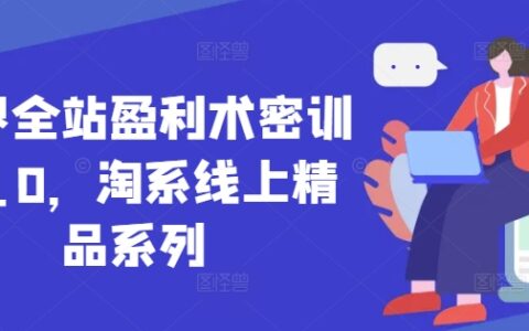 無界全站盈利術密訓22.0，淘系線上精品系列