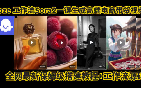 coze智能體sora2一鍵生成電商帶貨高端視頻工作流保姆級拆解教程，無需剪輯，無需拍攝