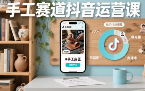 手工賽道抖音運營課，手工賽道流量運營