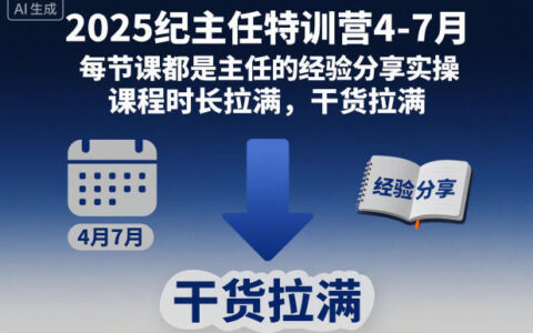 2025紀主任特訓營4-7月，每節課都是主任的經驗分享實操，課程時長拉滿，干貨拉滿