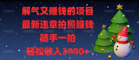解氣又掙錢的項目，最新違章拍照掙錢，隨手一拍，輕松收入多張【揭秘】