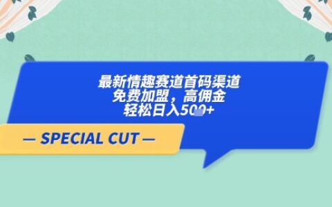 【輕云】最新情趣賽道首碼渠道，免費加盟，高傭金，輕松日入5張+