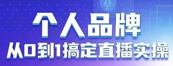 個(gè)人品牌:從0到1搞定直播實(shí)操,用直播為你的個(gè)人品牌賦能,六大實(shí)操板塊,放大個(gè)人影響力