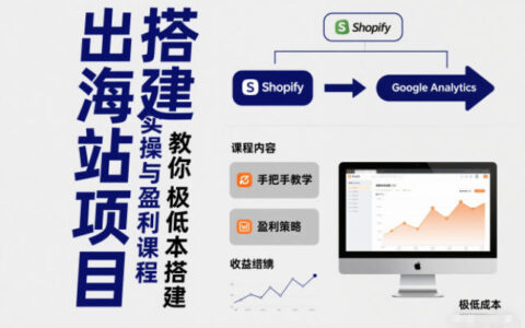 小淘出海站項目，搭建實操與盈利課程，手把手教你用極低成本搭建