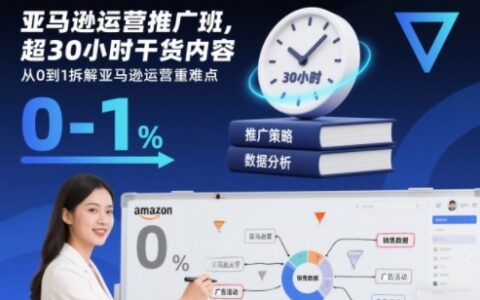 亞馬遜運營推廣班，超30小時干貨內(nèi)容，從0到1拆解亞馬遜運營重難點