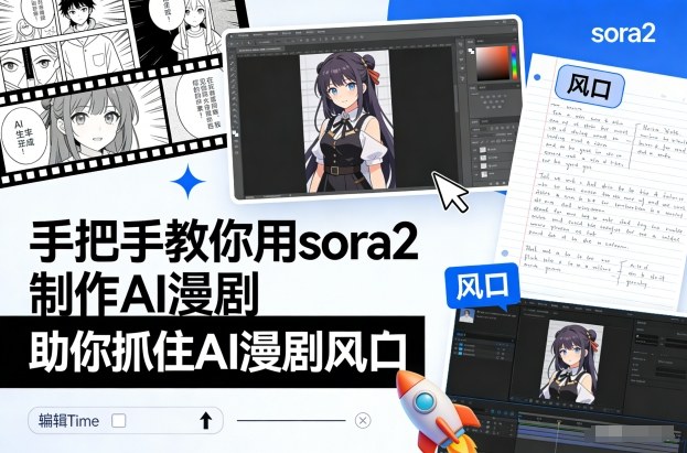 手把手教你用sora2制作AI漫劇,助你抓住AI漫劇風口