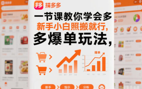 一節(jié)課教你學會拼多多爆單玩法，新手小白照搬就行